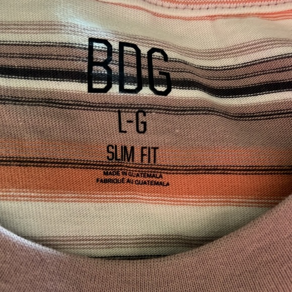 BDG Urban Outfitters Men's Multicolor Striped Shirt Large Slim Fit New - Picture 3 of 5